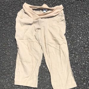Motherhood linen capris